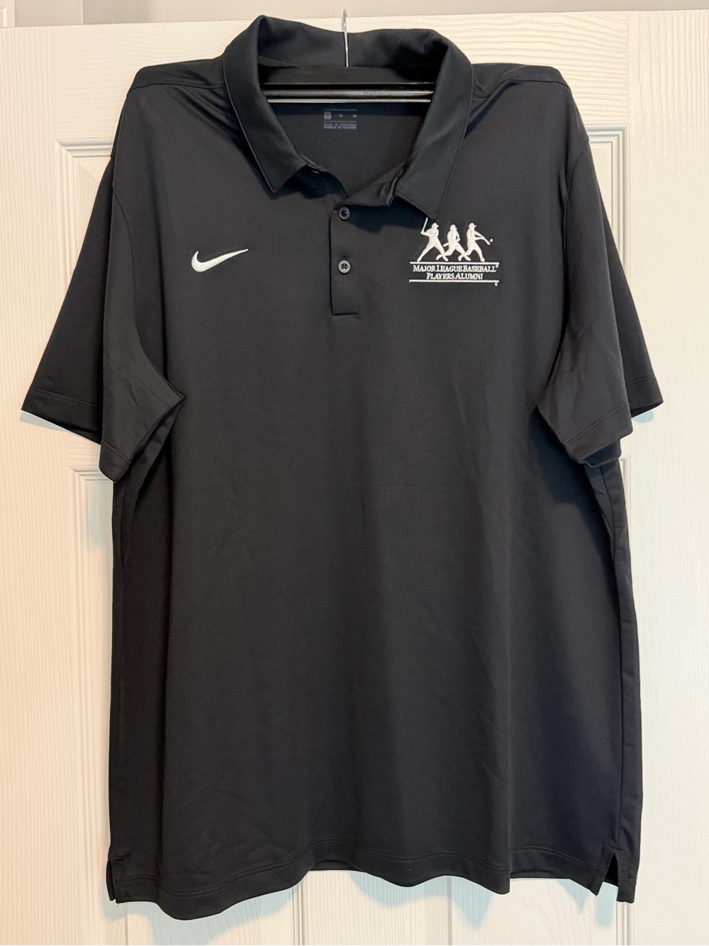 Nike Black Polo with White Embroidered Logo
